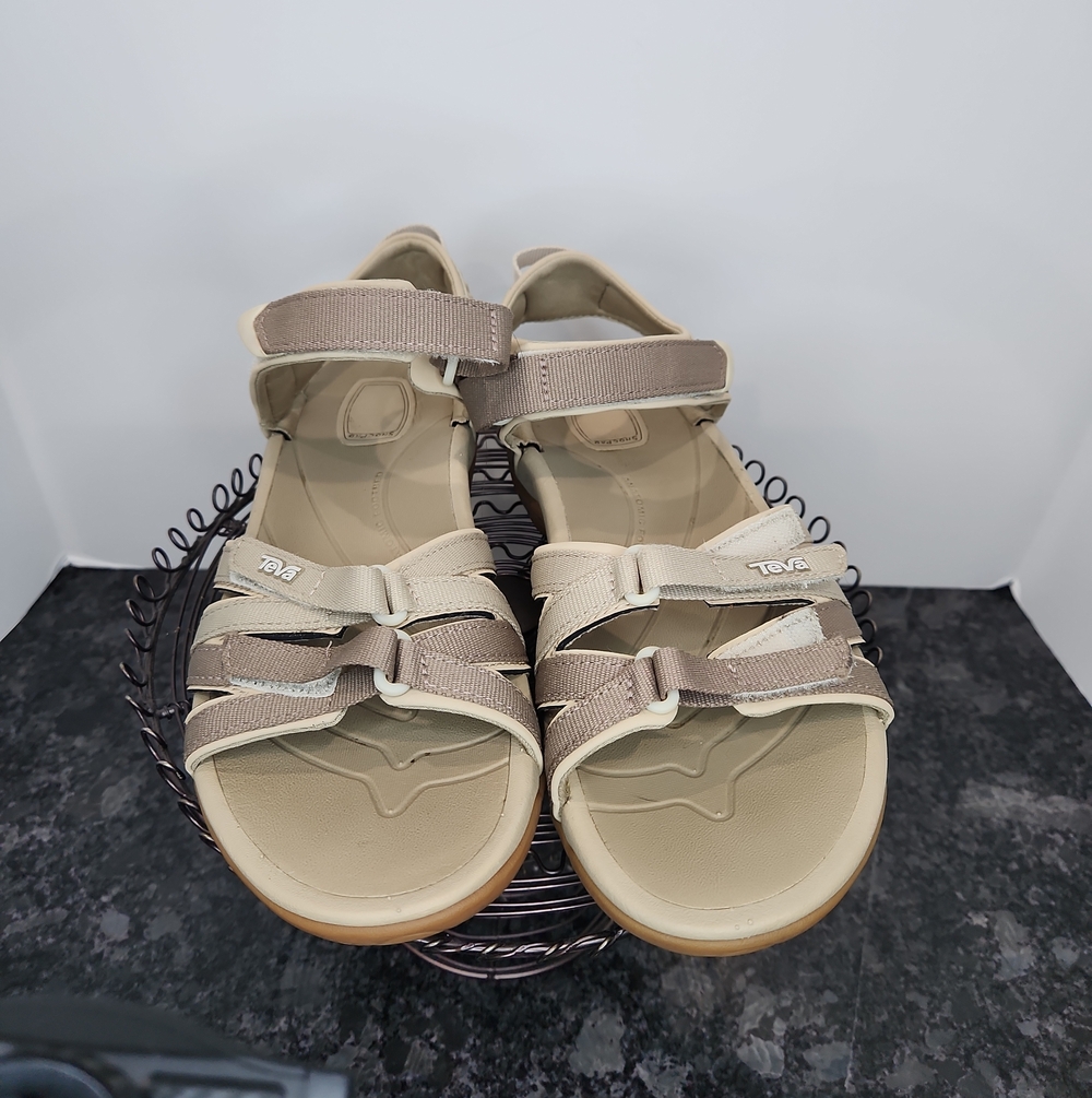 Teva Women's Taupe Sport Sandals with Adjustable Straps